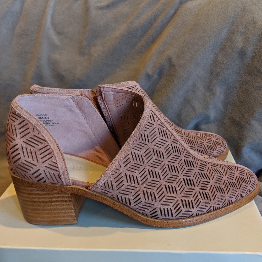 NEW 1.STATE WOMENS BLUSH IDDAH CUT AWAY BOOTS 10